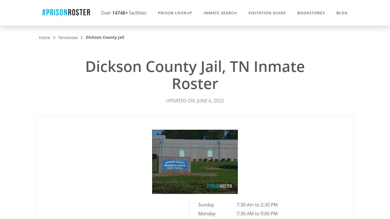 Dickson County Jail, TN Inmate Roster